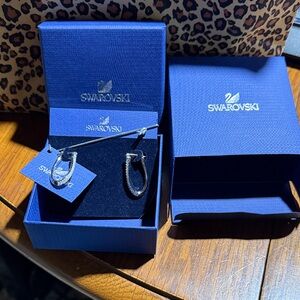 Swarovski Silver Hoop Earrings